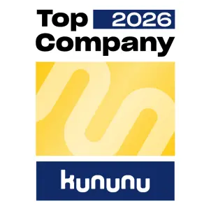 Gelb-blaues Siegel Kununu: Top-Company 2026