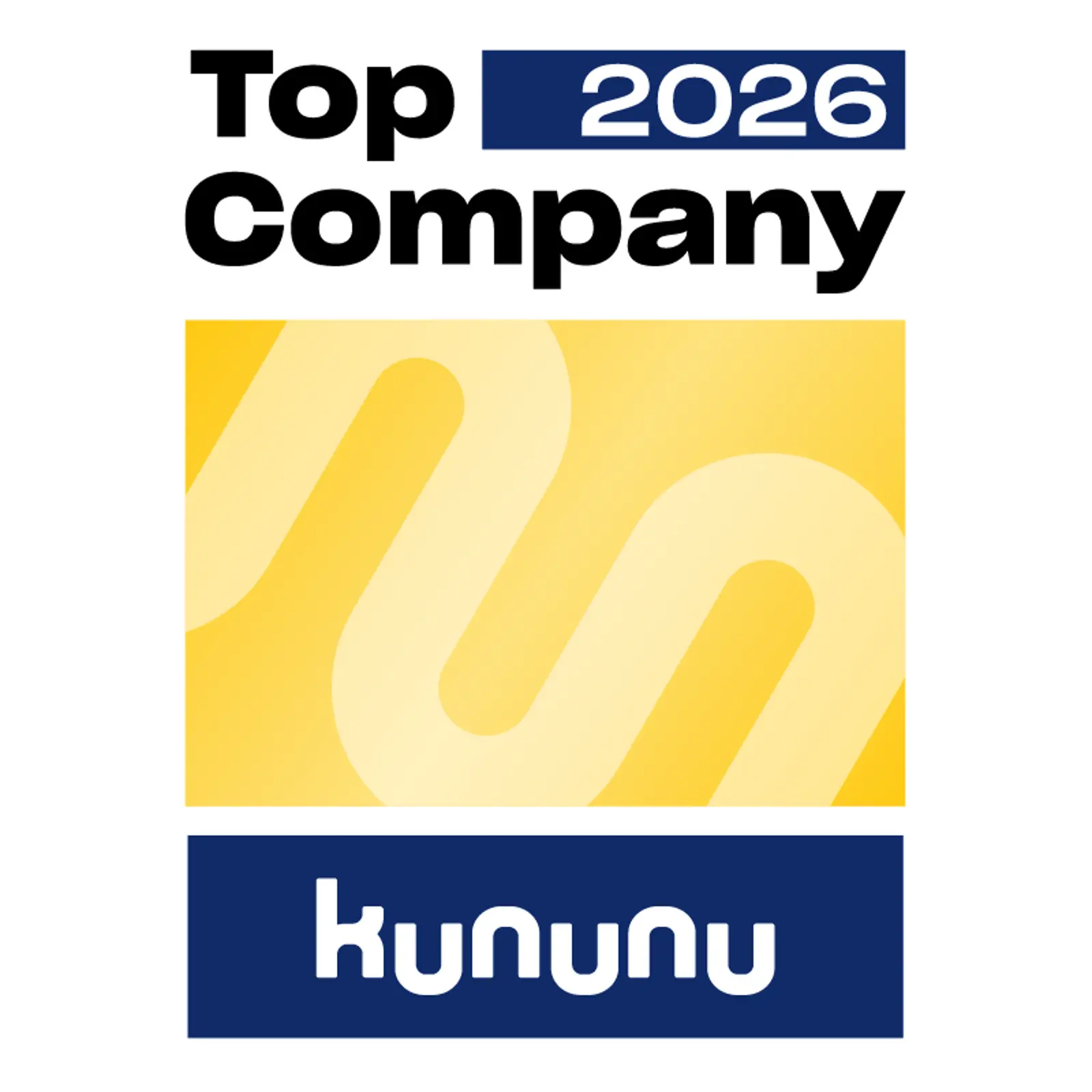 Gelb-blaues Siegel Kununu: Top-Company 2026