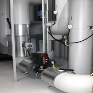 Übernahmestelle der Abwärme aus dem Rechenzentrum der PASM_2