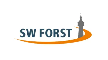 Logo der Stadtwerke Forst, orange auf weiß